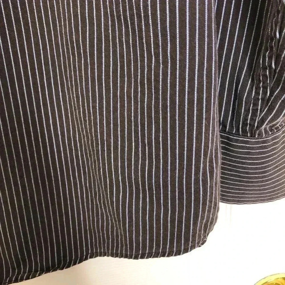 Banana Republic Factory Striped Dress  Shirt Large - Picture 12 of 16